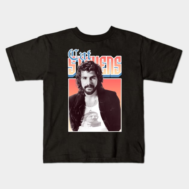 Cat stevens Kids T-Shirt by Olivia alves